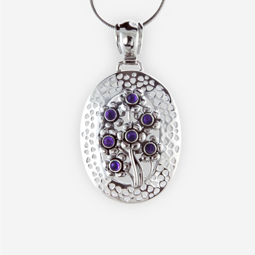 Pendiente precioso con piedra preciosa occidental oval que ofrece diseños de flores hecho a mano de plata fina 925.